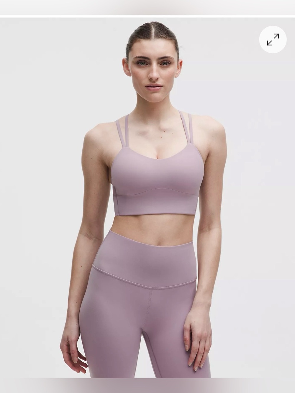 Lululemon Like A Cloud Longline Bra Light Support B/C Cup Violet , size 10